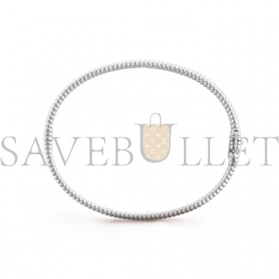 VAN CLEEF ARPELS PERLÉE DIAMONDS BRACELET, 1 ROW, MEDIUM MODEL - WHITE GOLD, DIAMOND  VCARP27J00